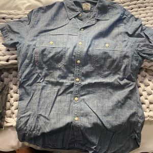 J crew chambray short sleeve button down